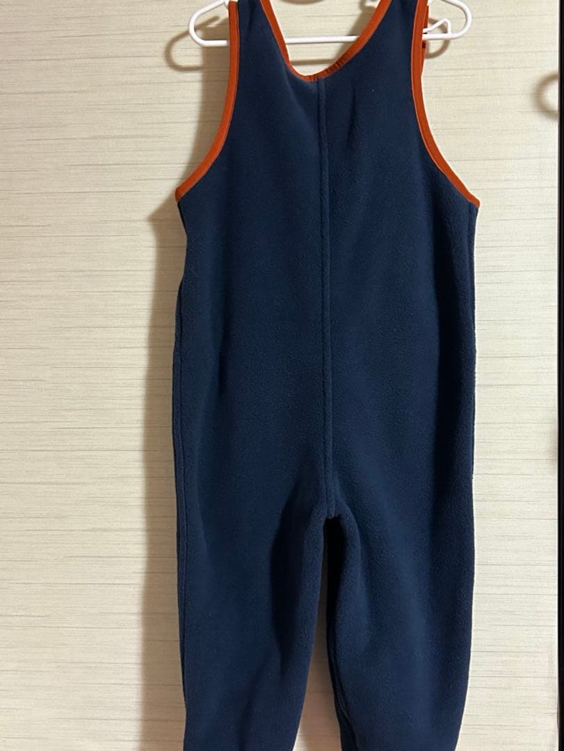 patagonia フリース オーバーオール シンチラ ネイビー/オレンジ