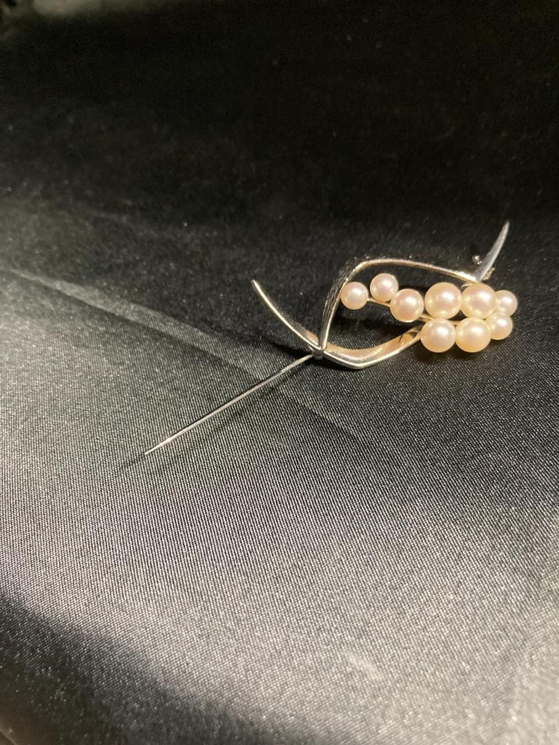 MIKIMOTO ミキモト ブローチ パール 9粒 9珠 925 皇室御用達の通販はau