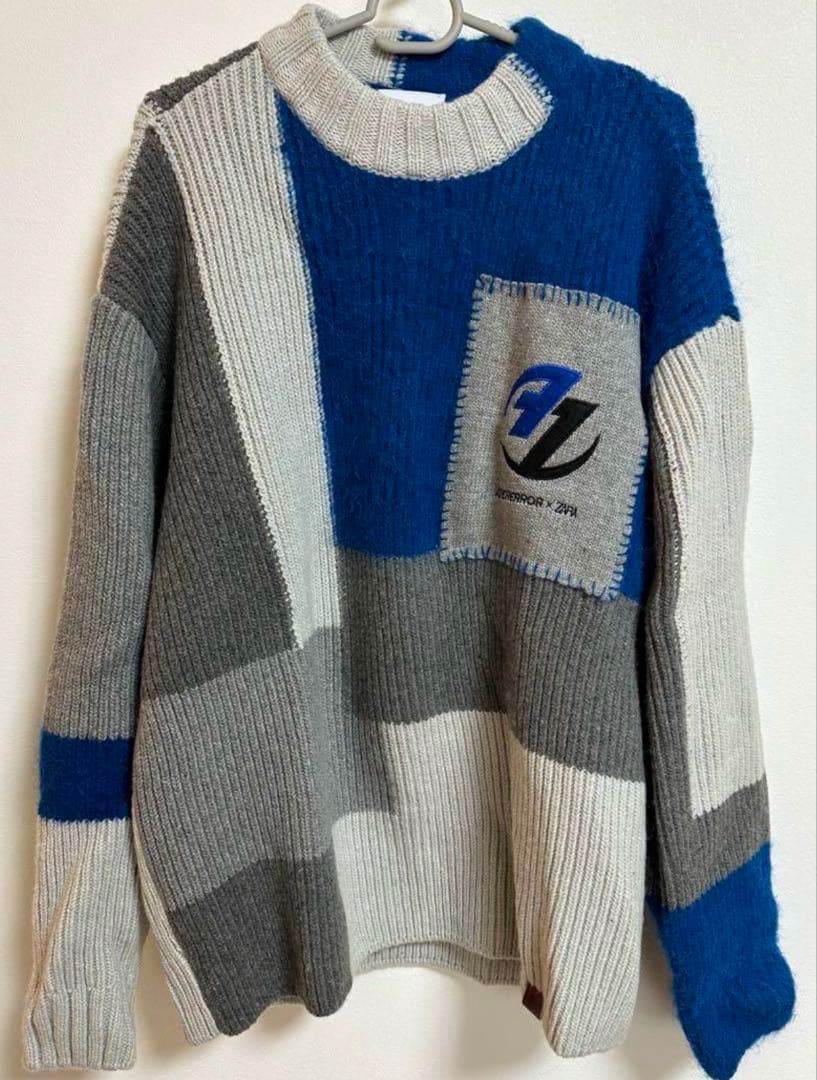 ZARA × ADERERROR コラボパッチワークオーバーサイズニット - メルカリ