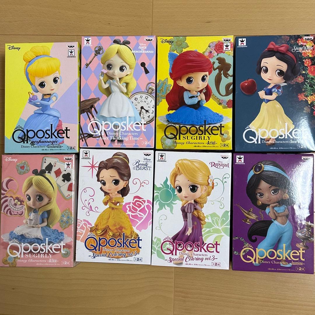 Disney Qposket フィギュアセット ディズニープリンセスの精巧なフィギュアをミニサイズに！ガシャポン