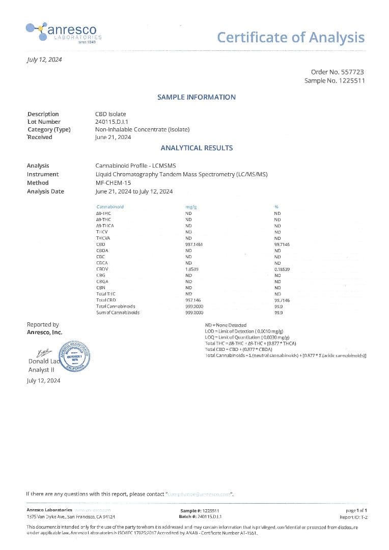 20G】CBD アイソレート クリスタル 結晶パウダー(高純度99%) - メルカリ