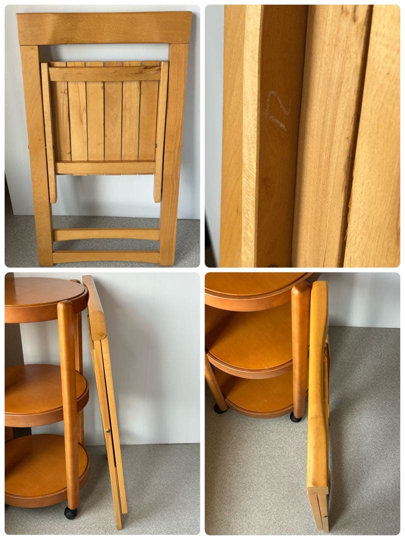 ヴィンテージ 木製フォールディングチェア ルーマニア 折り畳み椅子