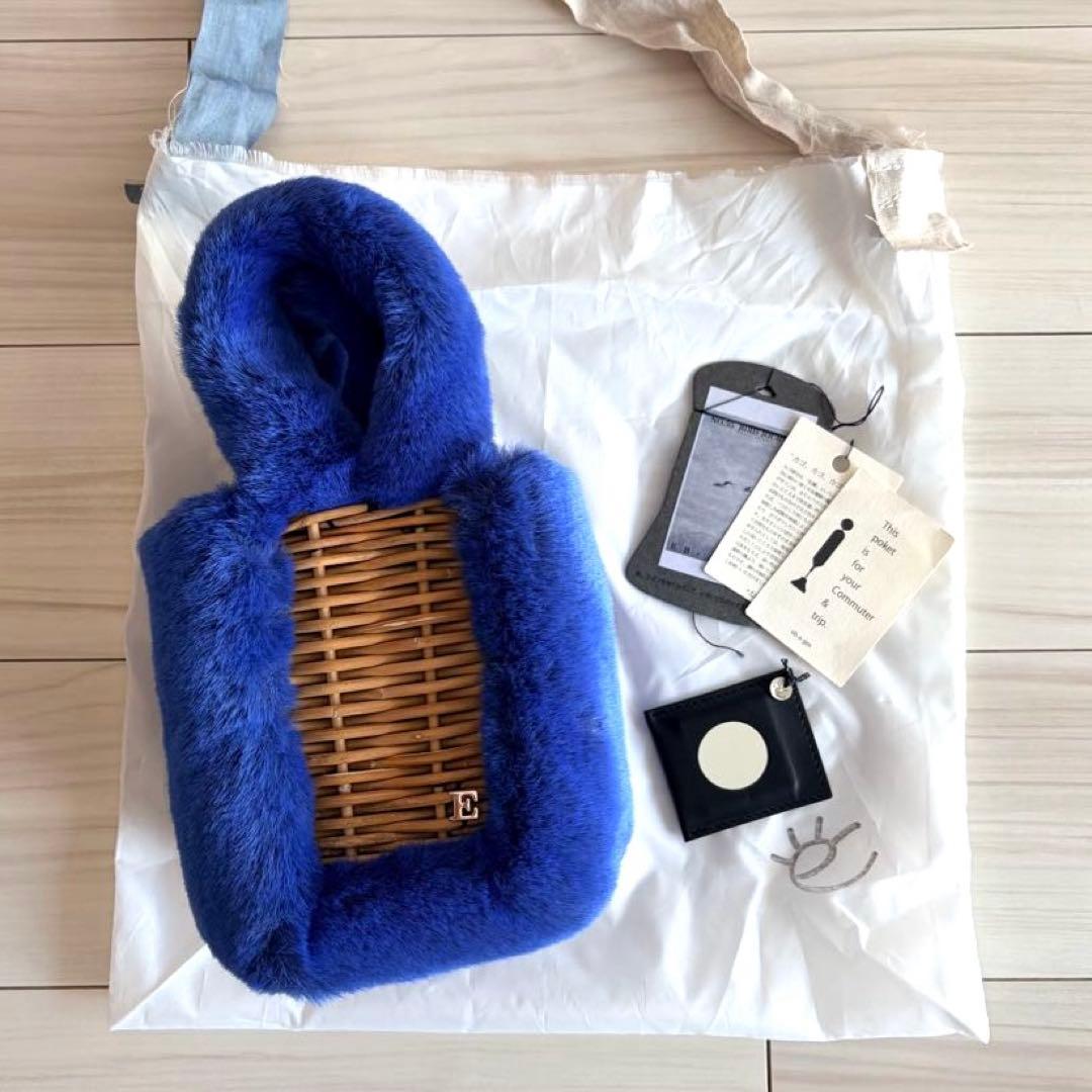 ゆーみん様】eb.a.gos ラビットエコファー かごバッグ 新品未使用