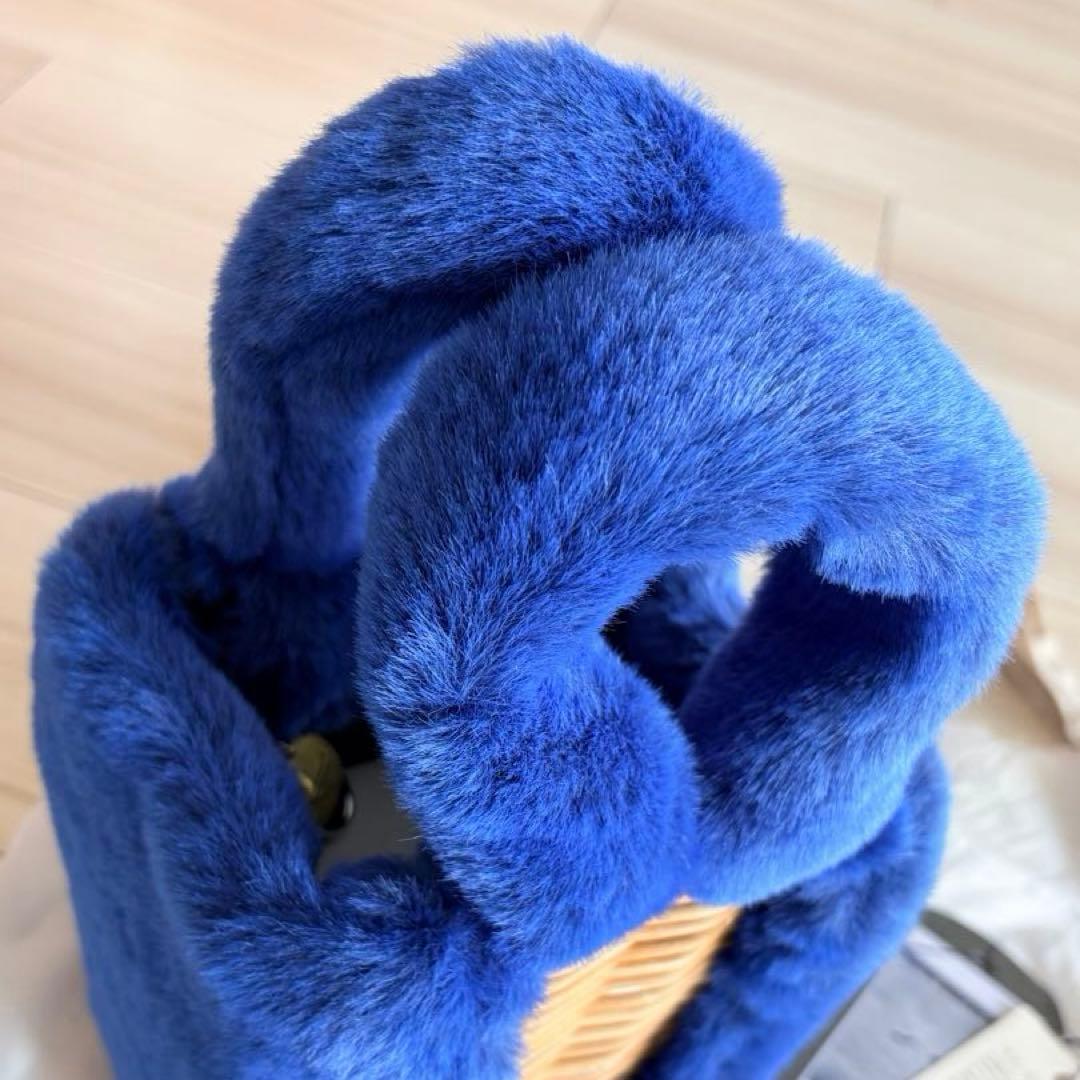 ゆーみん様】eb.a.gos ラビットエコファー かごバッグ 新品未使用