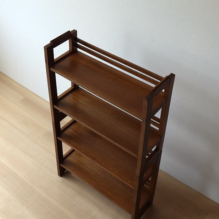 アンティーク 上下分割 本棚 書棚 無垢材 収納棚 古家具 ラック