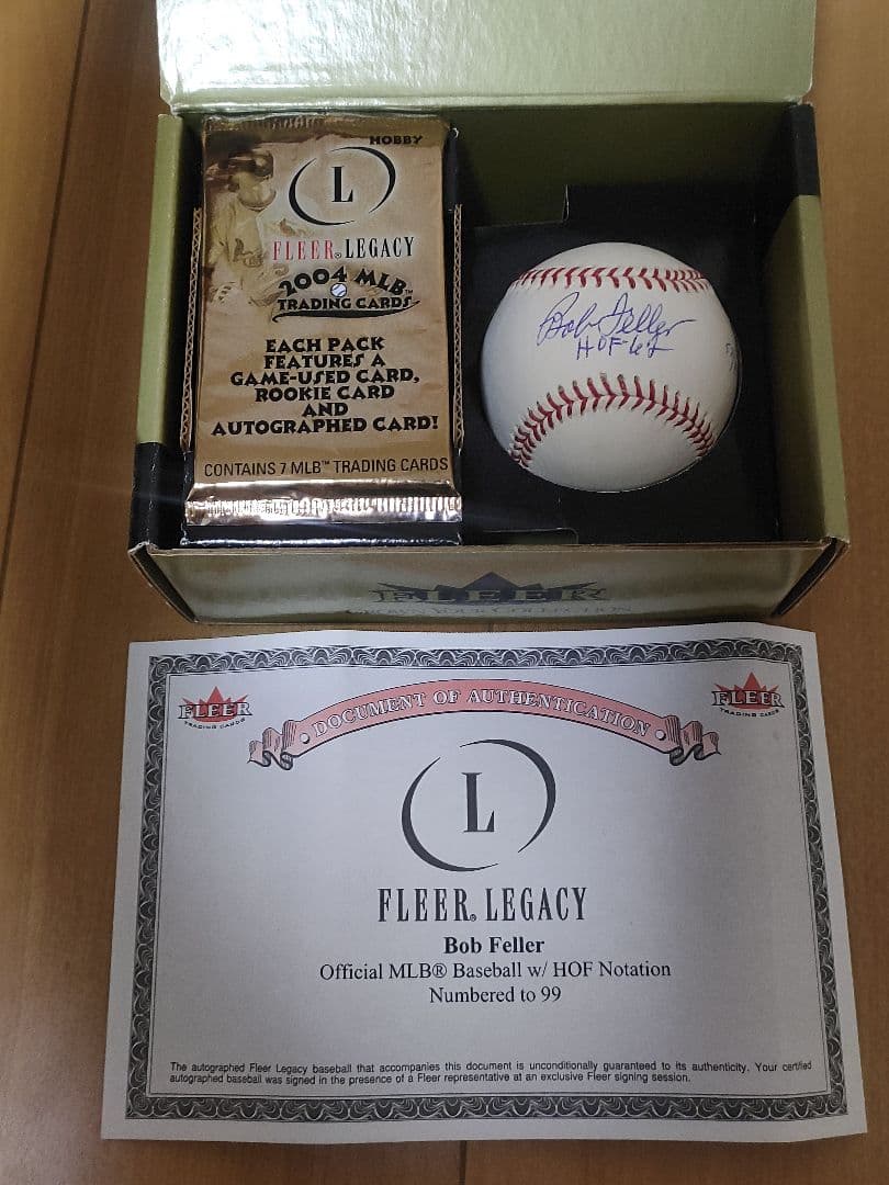 ボブ・フェラー直筆サインボール アルバート・プホルス 着用