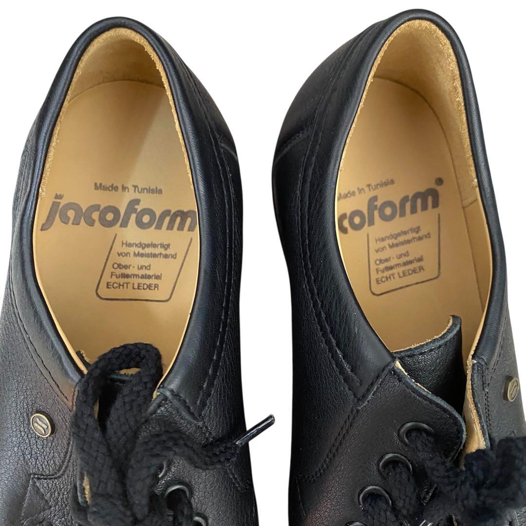 未使用 jacoform ヤコフォーム 革靴 レースアップシューズ ブラック