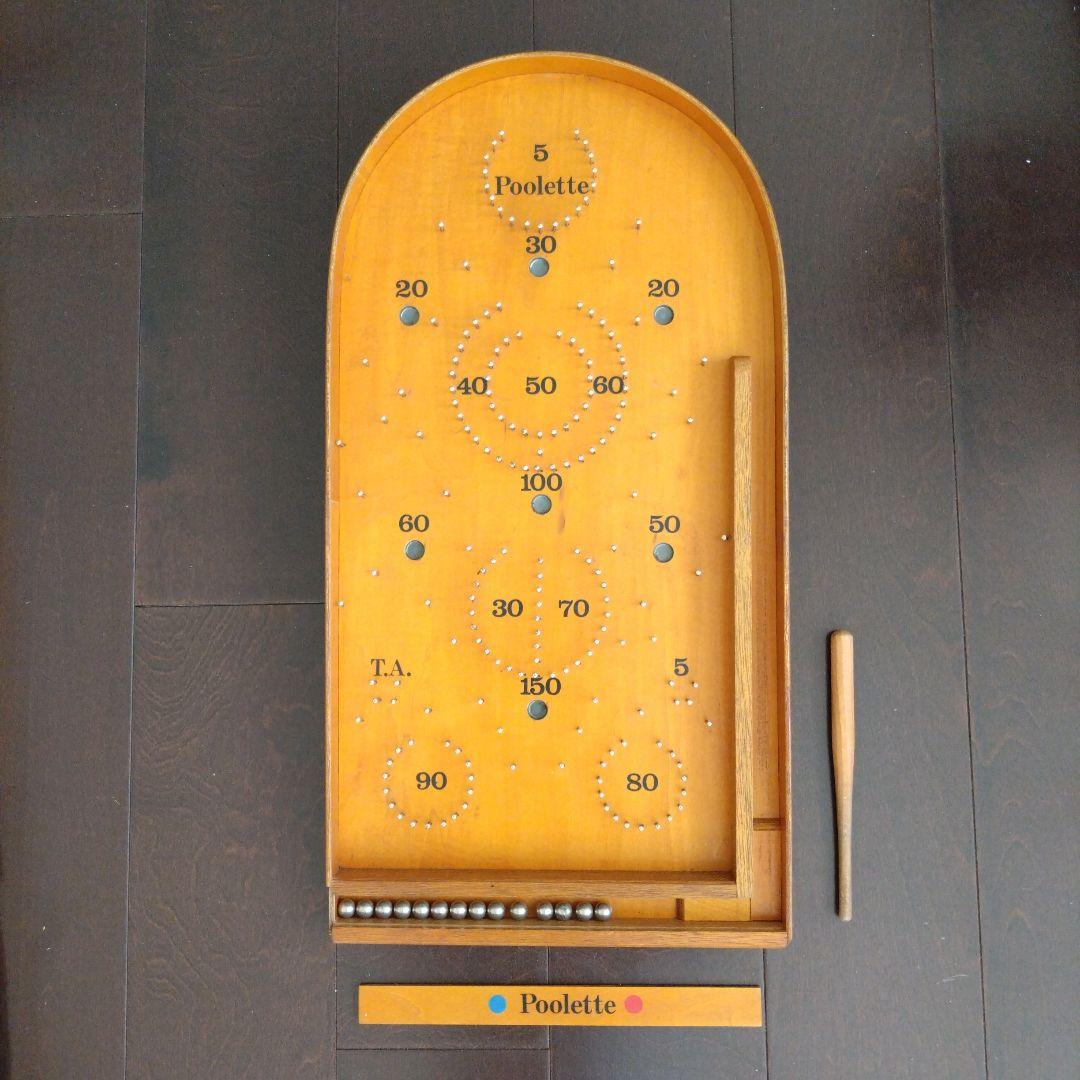 プーレー コリントゲーム 木製 パチンコ ピンボール 昭和レトロ