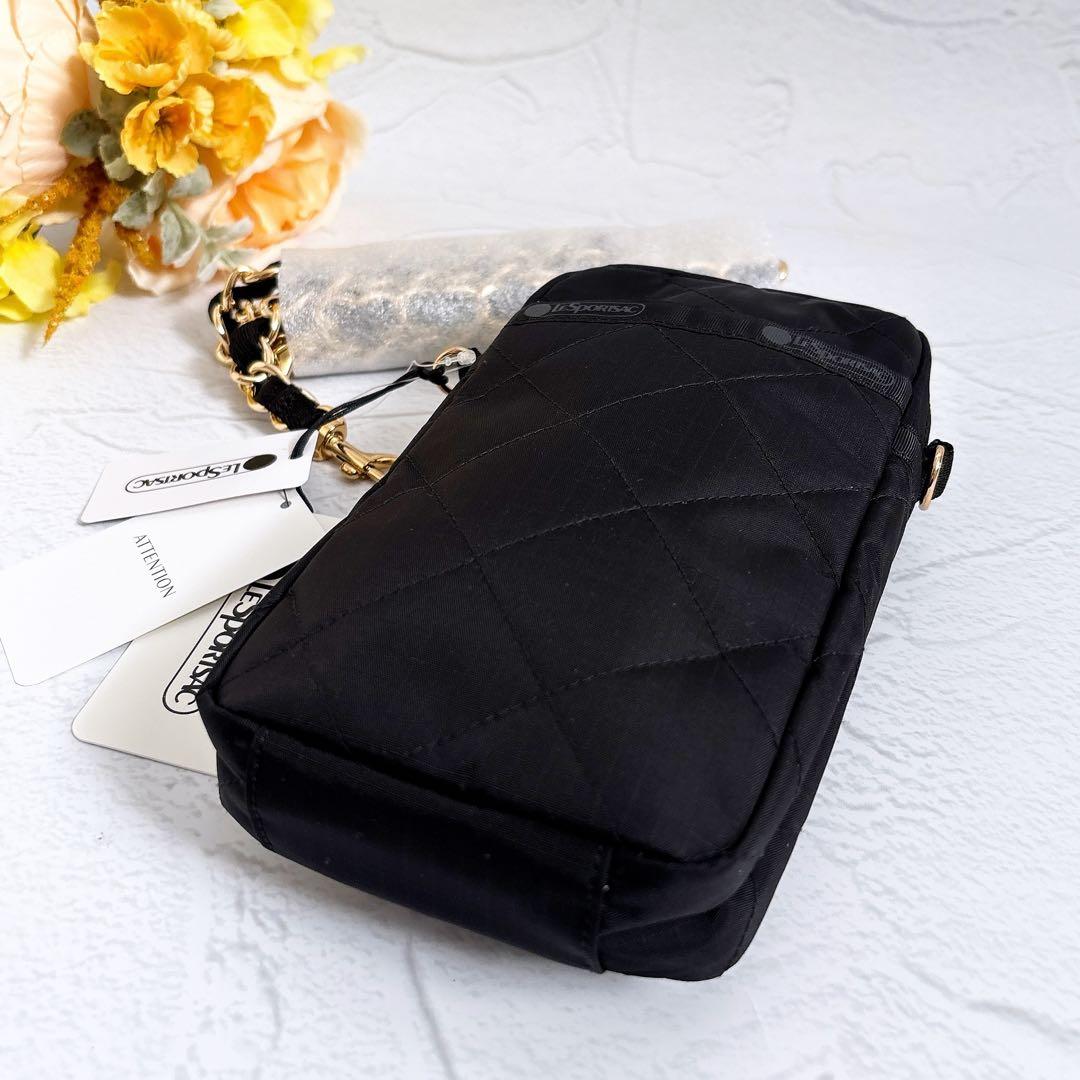 《新品》レスポートサック CHAIN MINI PHONE CRSBDY 黒