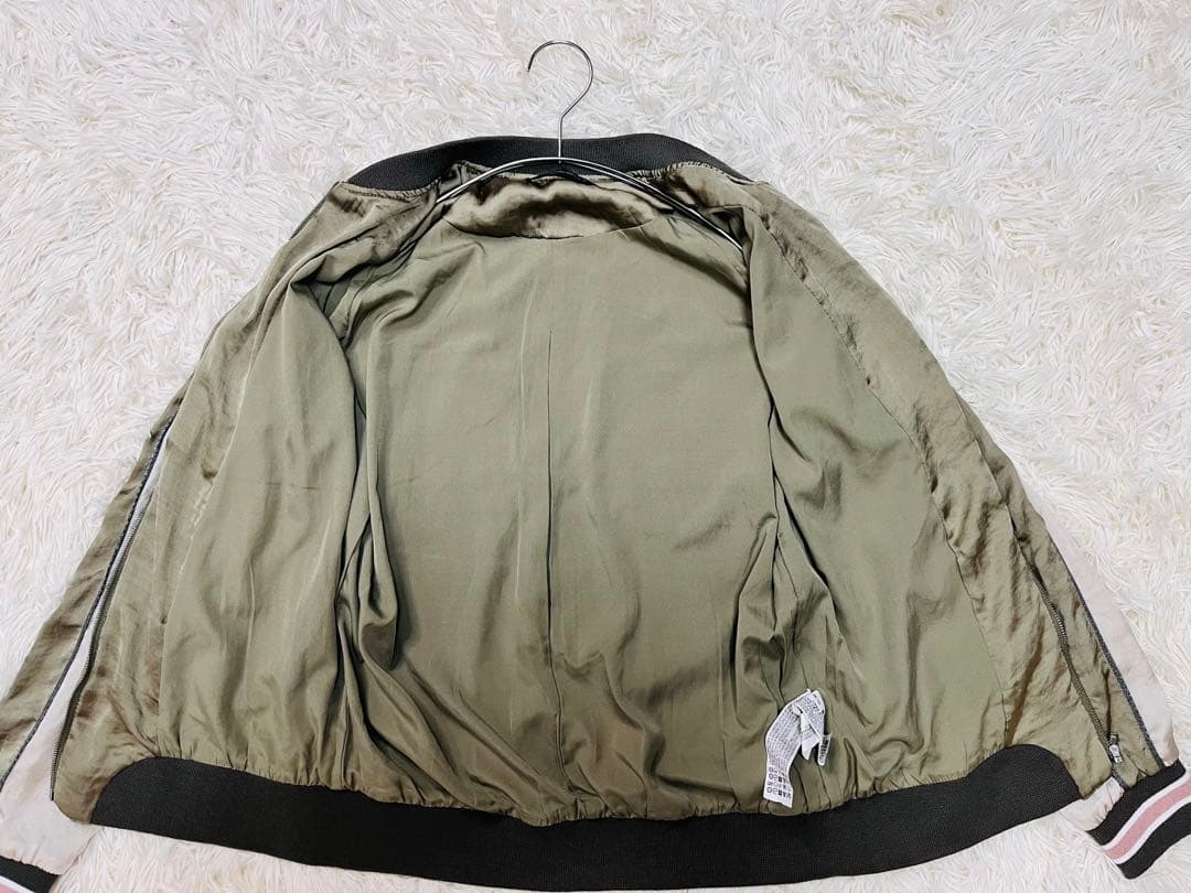 大人気】ZARA スカジャン 梨花着用モデル 鳳凰刺繍 グリーン Sサイズ