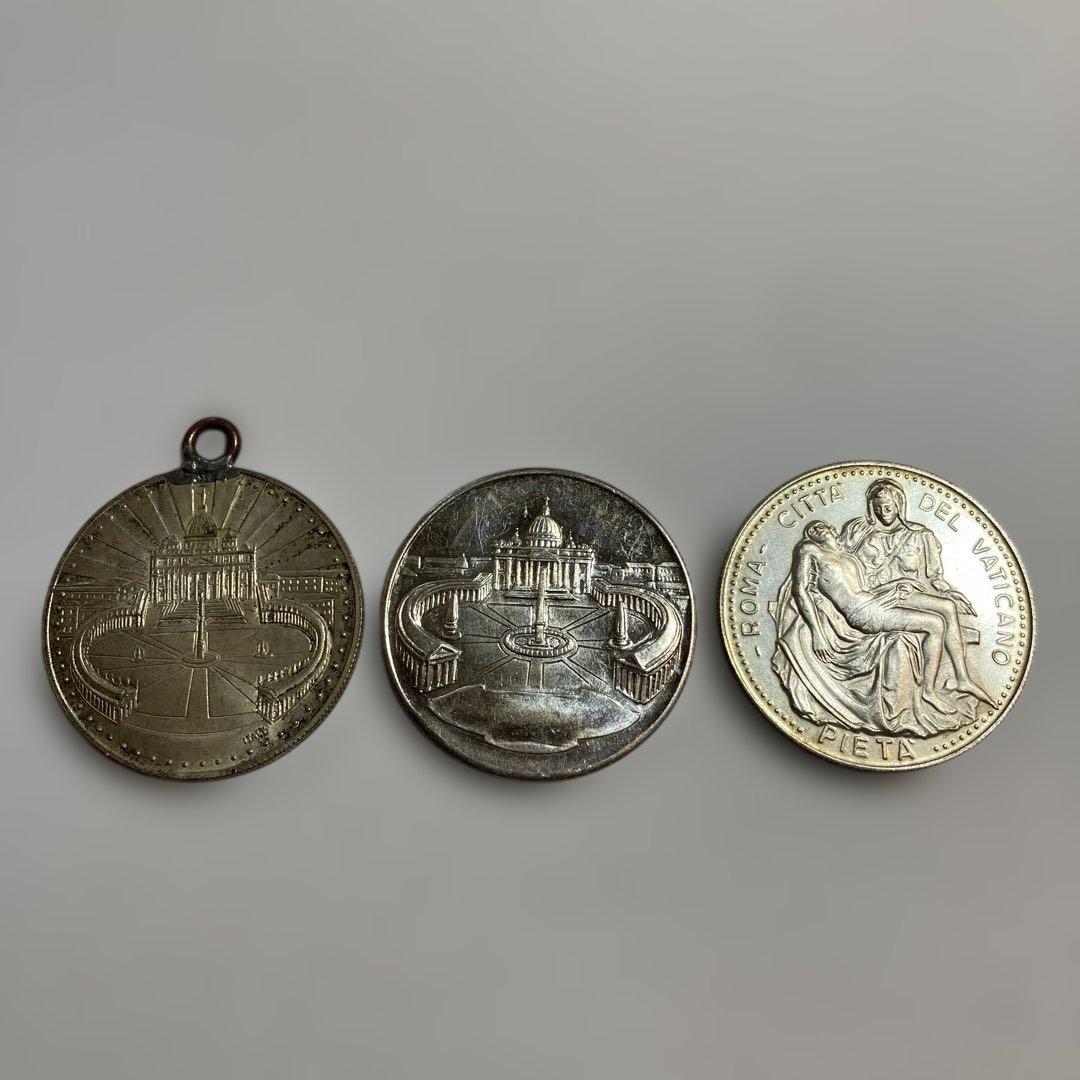 バチカン 記念メダル 銀メッキ ヨハネパウロ2世 パウロ6世 サン