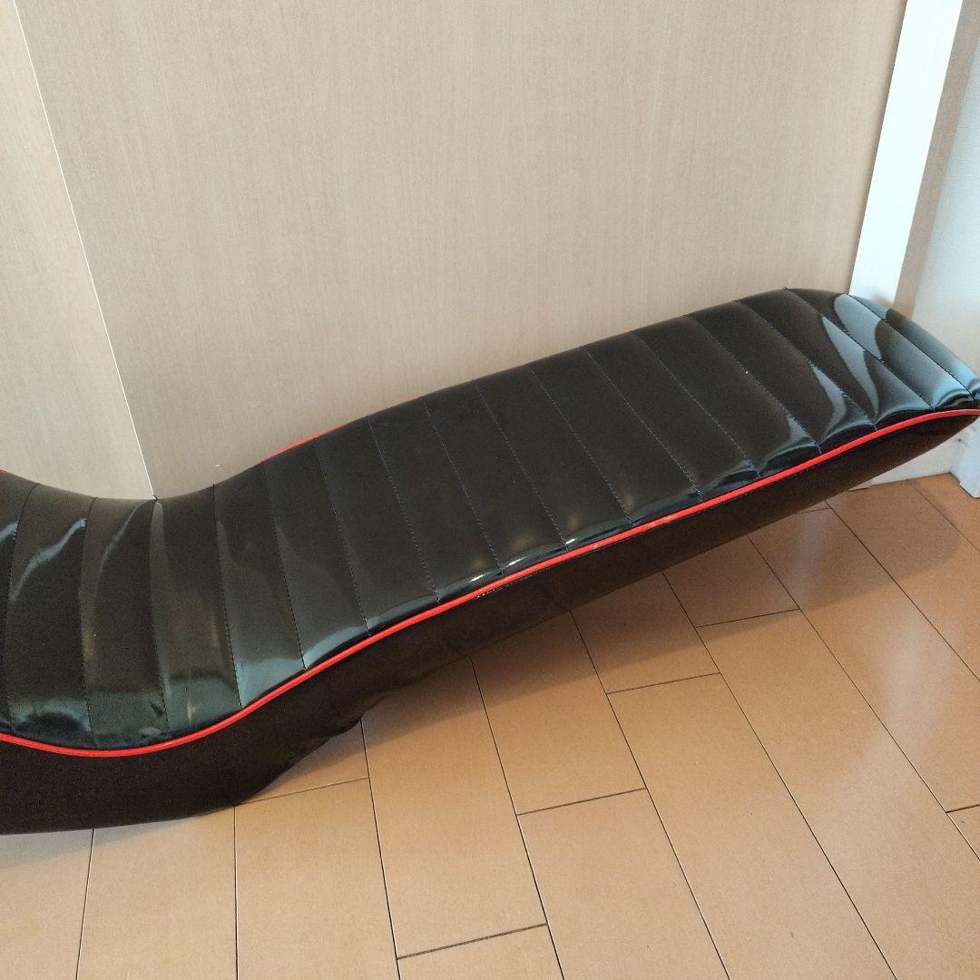 ジェイド250☆バイク3段シート 黒/赤 エナメル素材☆ - メルカリ