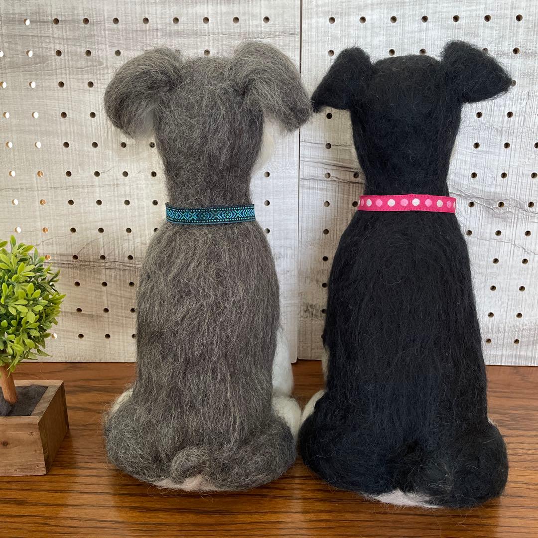 羊毛フェルト ミニチュアシュナウザー Mサイズ 3体