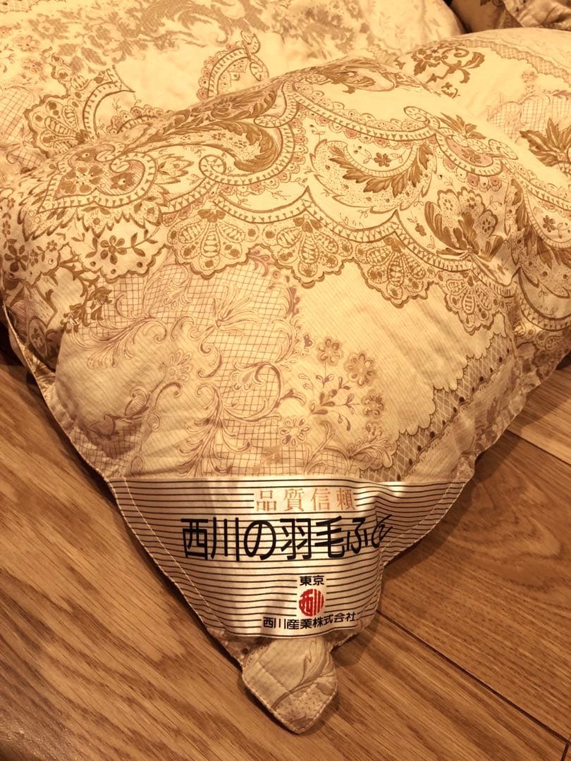 東京西川 超長綿100% ハンガリー産マザーグースダウン93% 1.2k 一層
