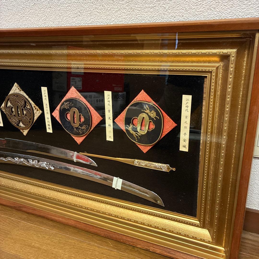 模造刀 鍔 レプリカ 美術工芸品 刀剣額 インテリア 日本刀 - メルカリ