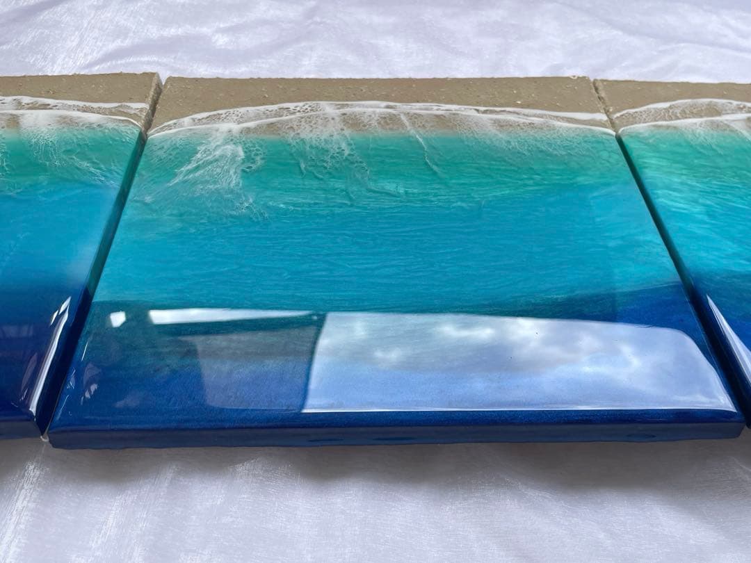 3 waveオーシャンレジン パネル NO14