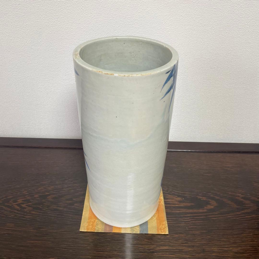 薩摩焼 平佐 ト 染付 花生 花入 花器 花瓶 - メルカリ