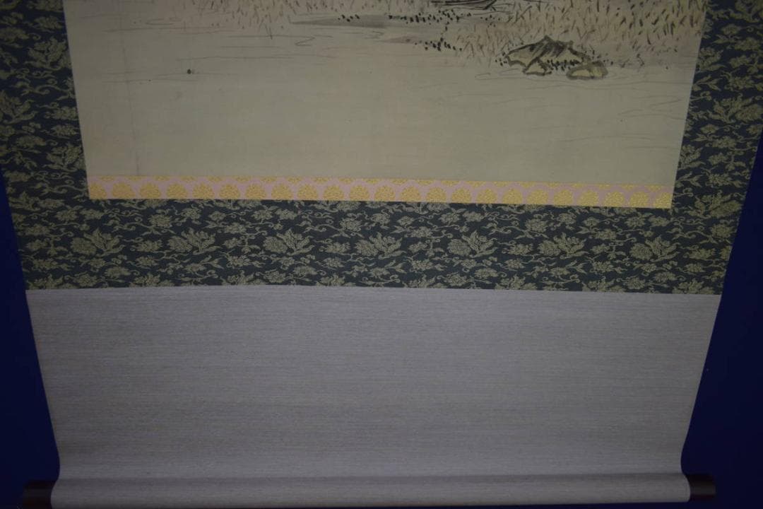 複製/雪舟/等楊/四季山水図/夏景図/工芸/桐共箱付/布袋屋掛軸HJ-50