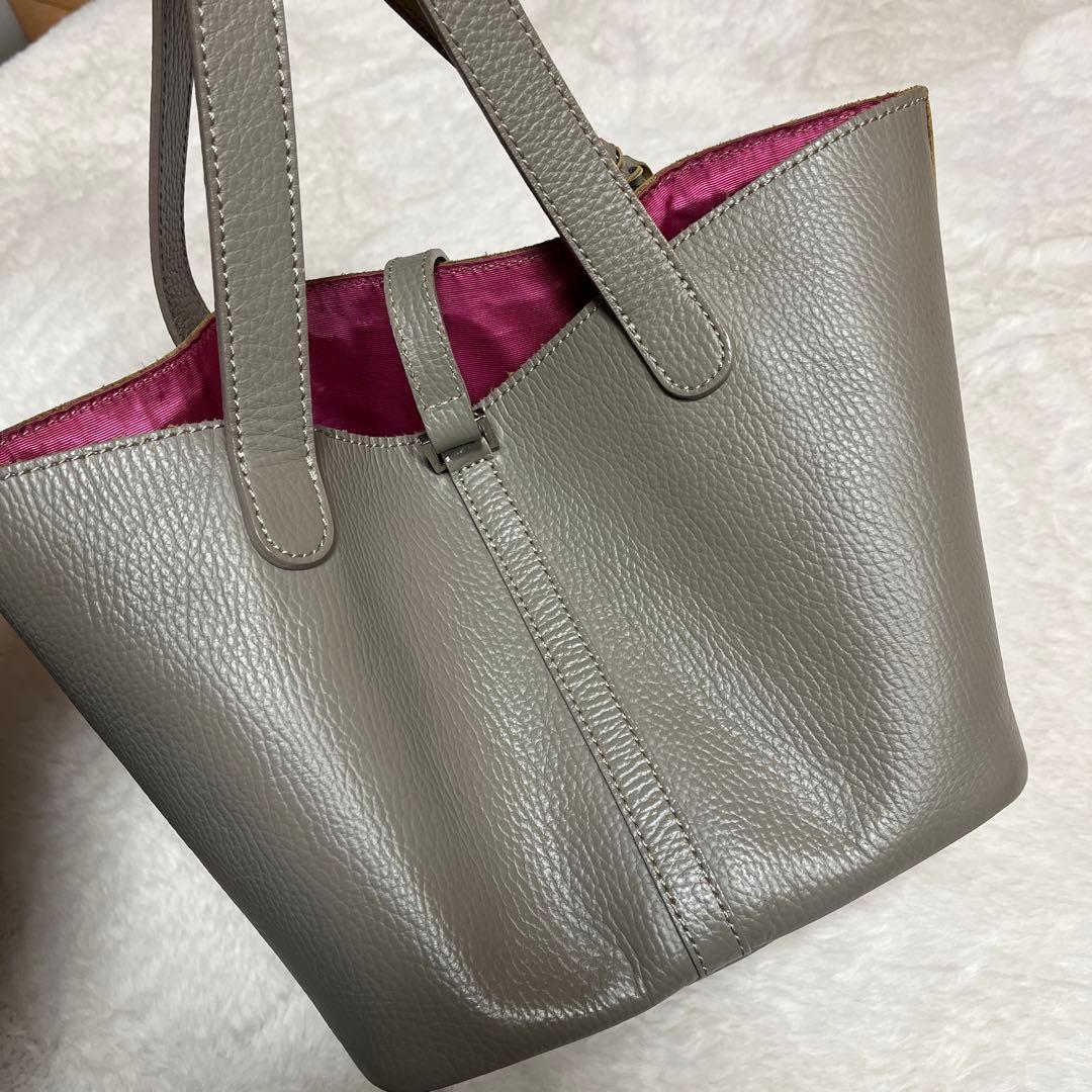 Les sacs Adam 1980 グレー レザー ハンドバッグ ※最終値下げ - メルカリ