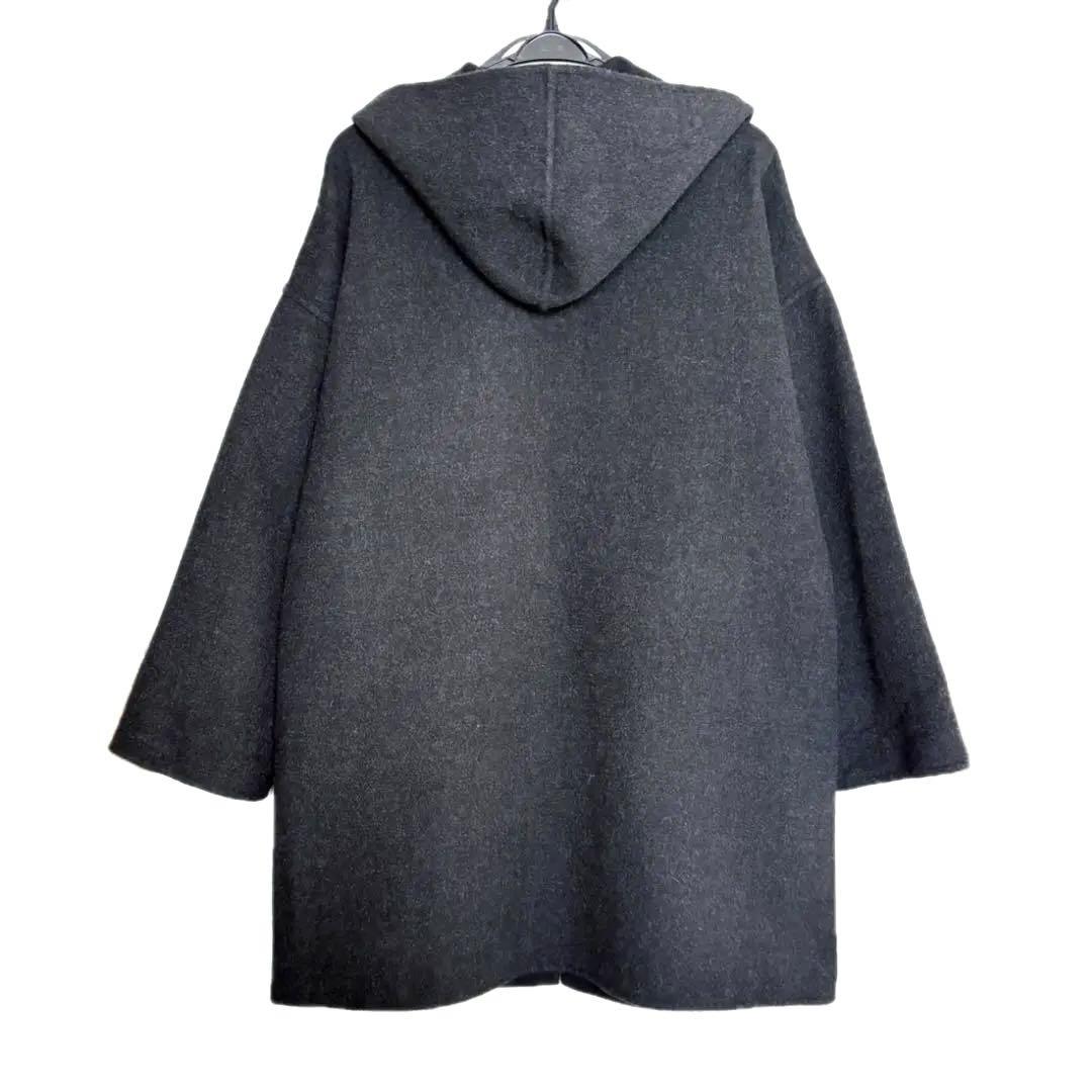 セオリーリュクス リバーシブル ウールコート ベルト付 フード