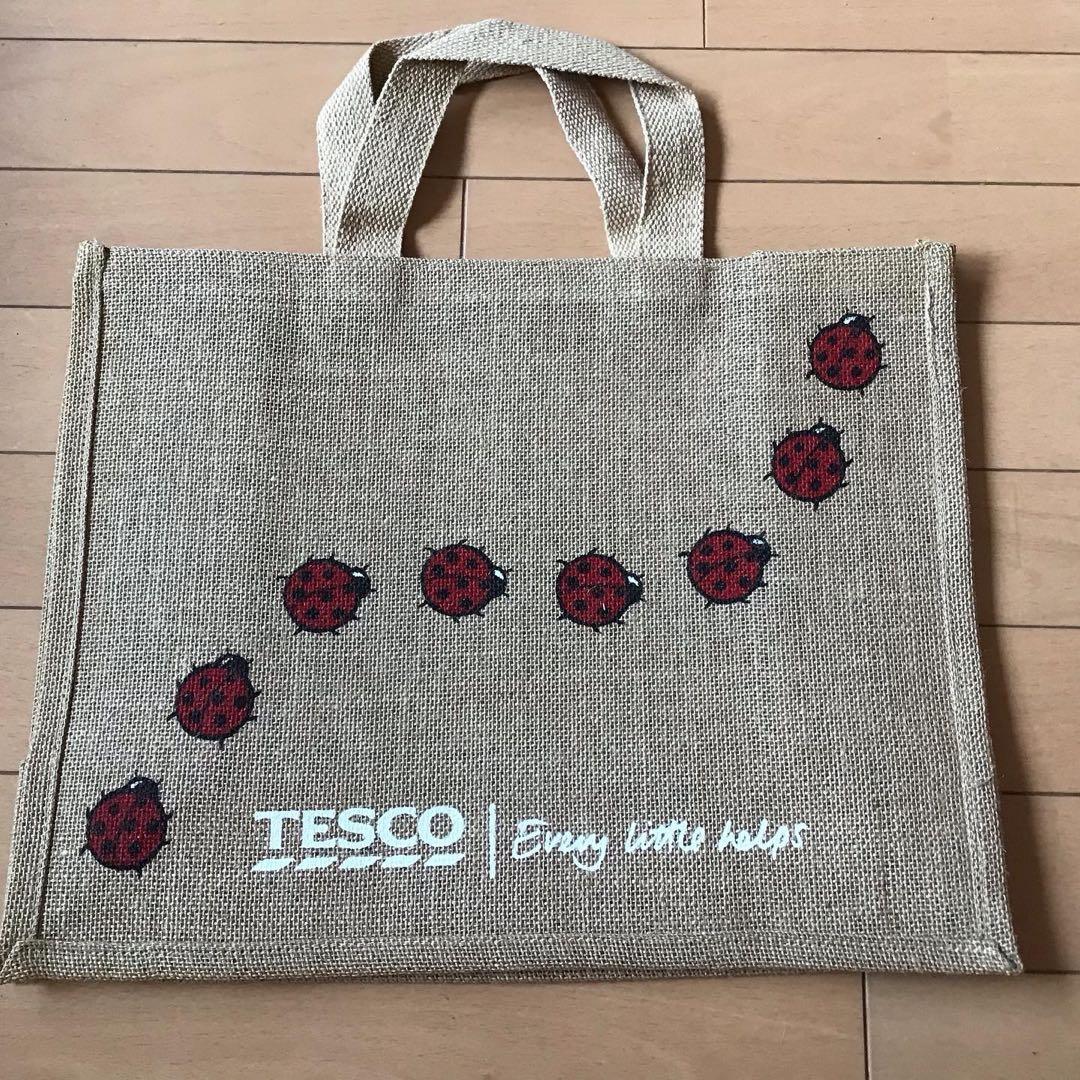 TESCO テスコ エコバック トートバッグ ジュート製UK イギリスロンドン