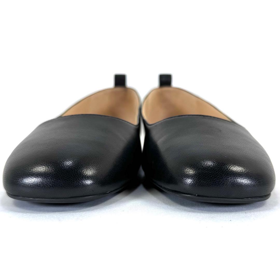 【未使用級】COACH コーチ フラットシューズ レザー ブラック 24.5cm
