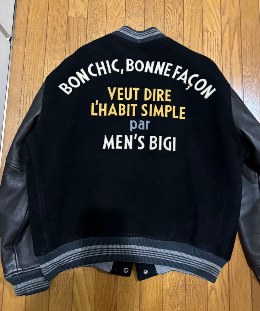 美品　MEN’S BIGI 1985年　限定　スタジャン　黒　L ビンテージ MEN'S BIGI メンズビギ スタジャン 1985年100着限定 - メルカリ