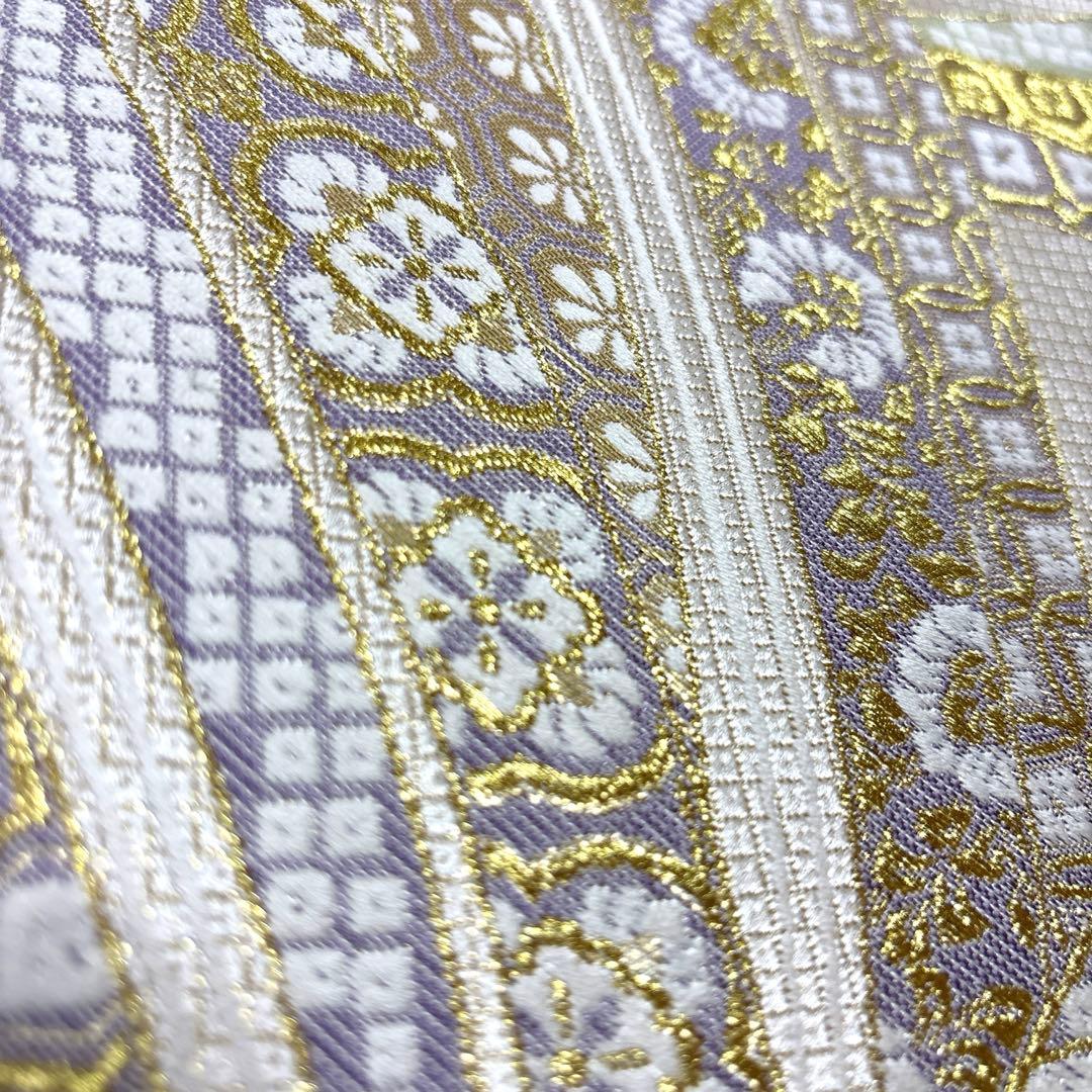 正絹　袋帯《生成り　大王松》