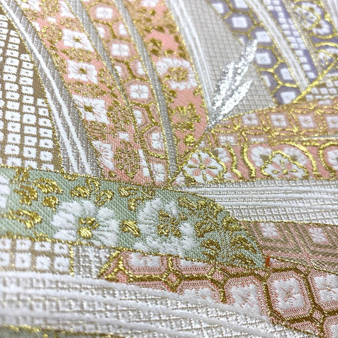 正絹　袋帯《生成り　大王松》