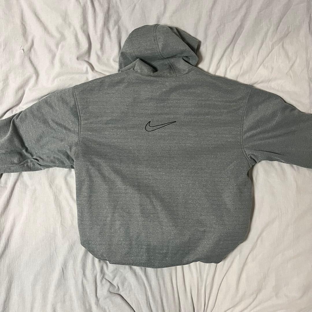 激レア】90s NIKEリバーシブル パーカー L 刺繍ロゴ B系 スケーター