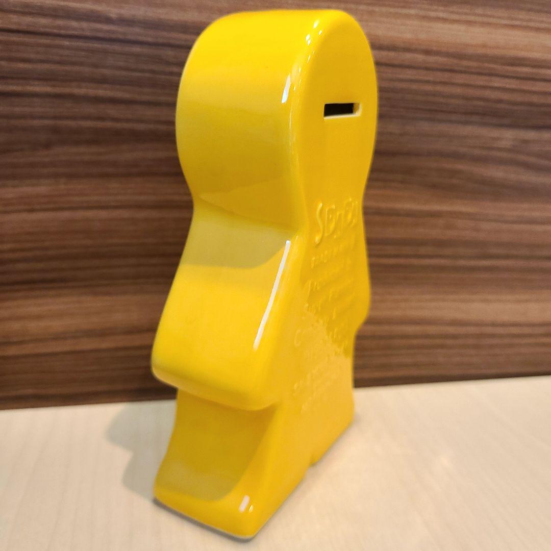 レア 美品 ミスターフレンドリー エスパパ 貯金箱 陶器 イエロー