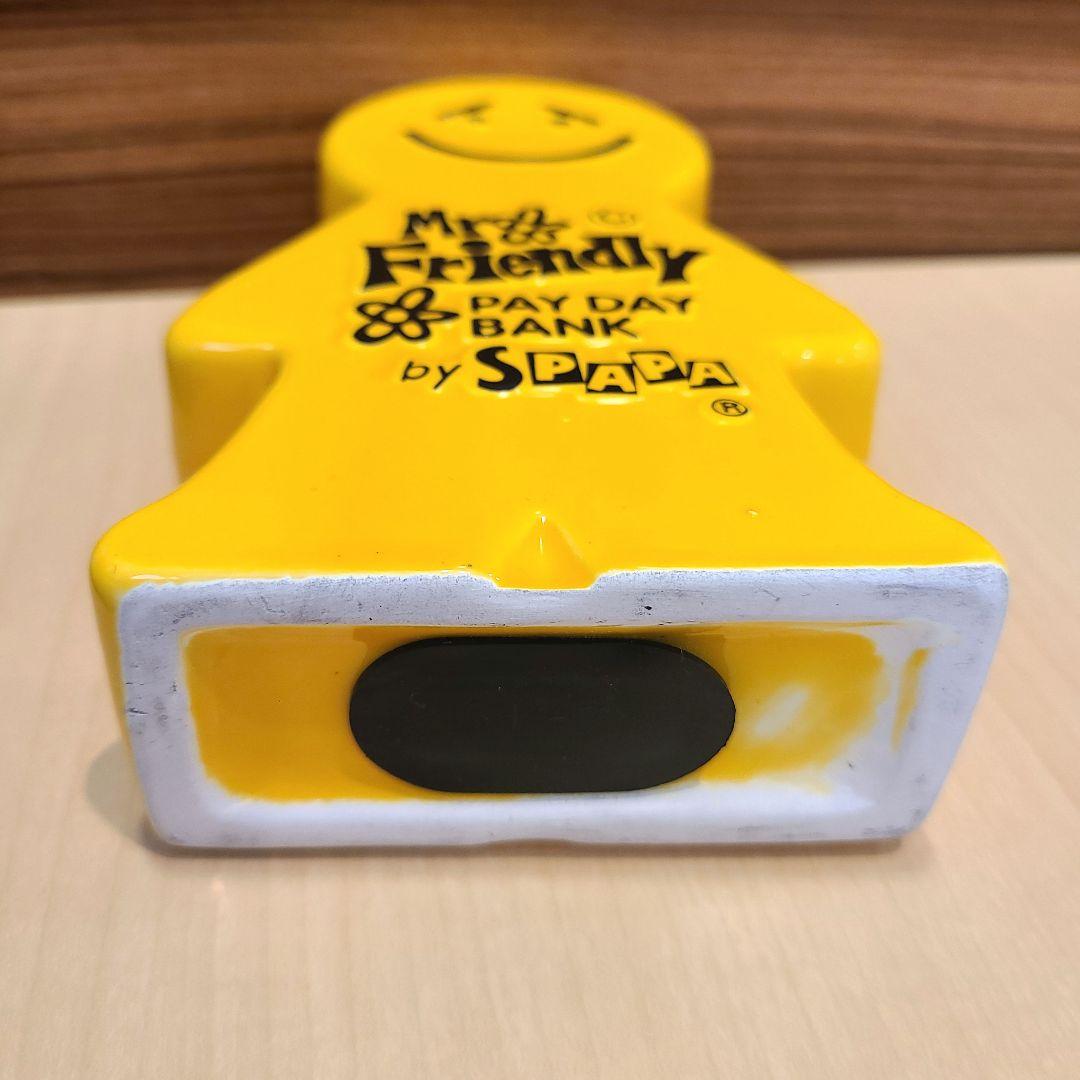 レア 美品 ミスターフレンドリー エスパパ 貯金箱 陶器 イエロー