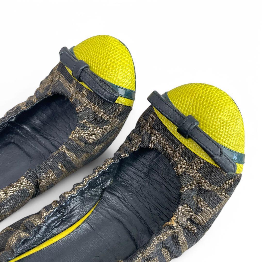 フェンディ　バレエシューズ　フラットシューズ　ズッカ柄　24.5cm パンプス