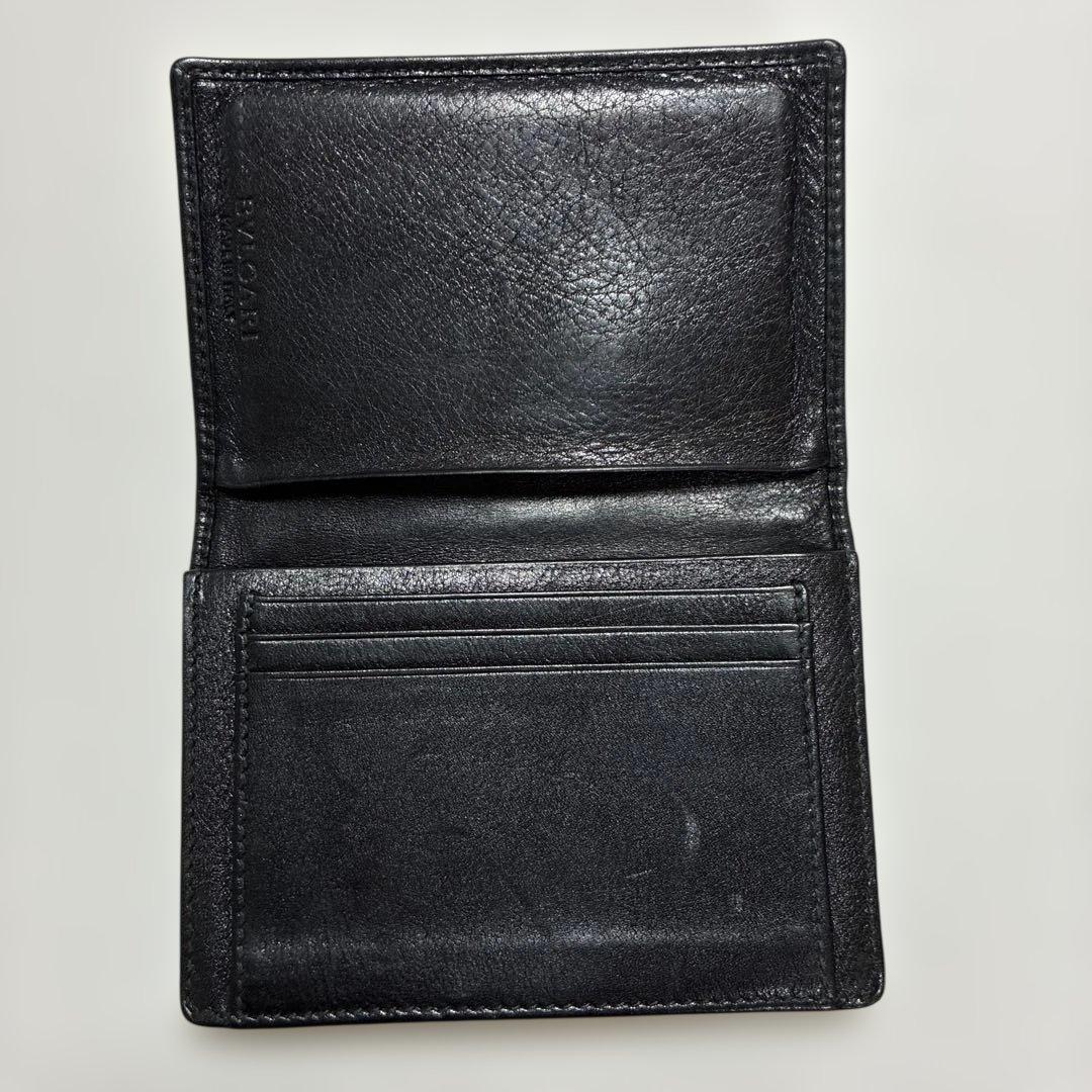 BVLGARIレザー 名刺入れ 黒 4ポケット - メルカリ