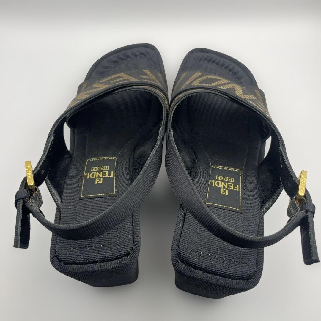 フェンディ 厚底 サンダル ウェッジソール クロスベルトサンダル35 1/2