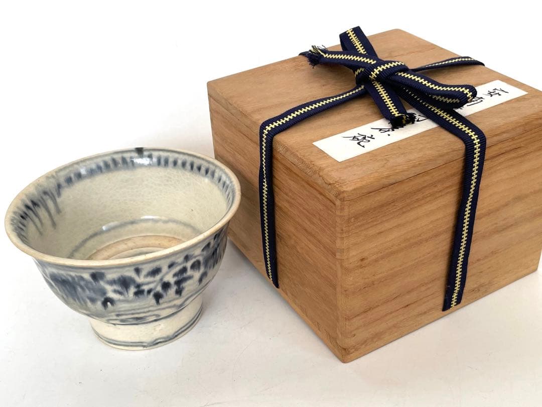 骨董 アンティーク 安南 絞手 茶碗 ベトナム古陶磁 蜻蛉手茶碗 - メルカリ