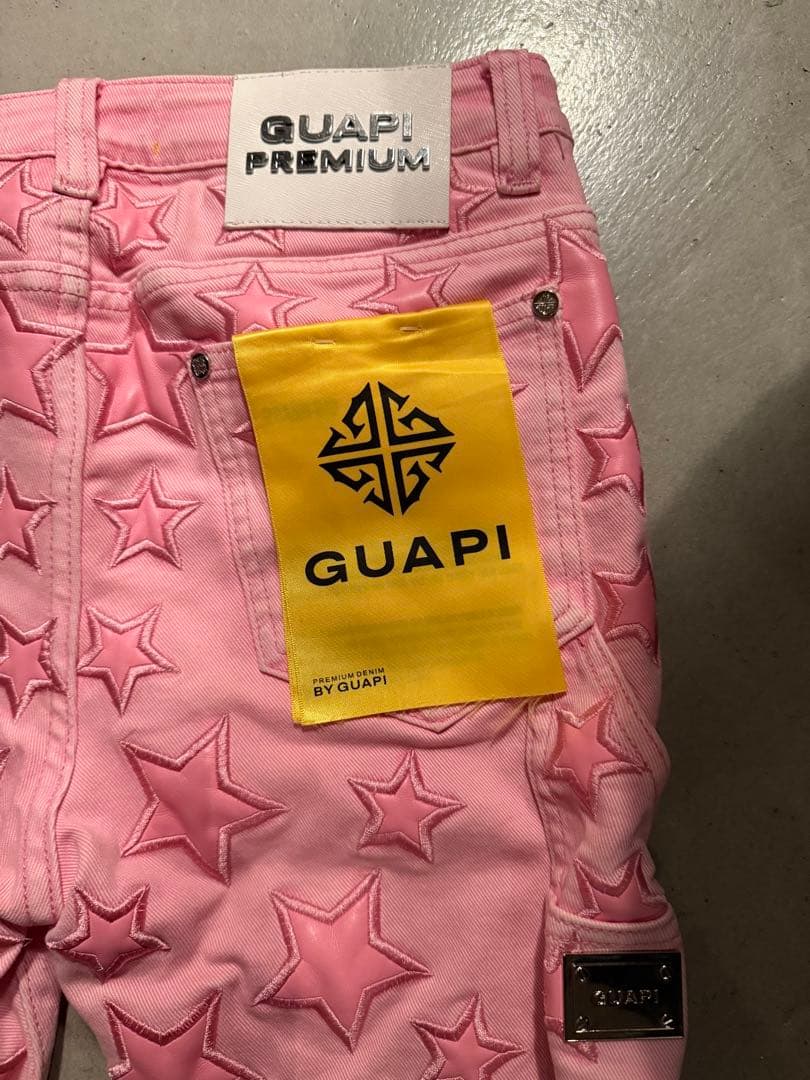 GUAPI FRENCH ROSE STARS DENIM 28 ピンク - メルカリ