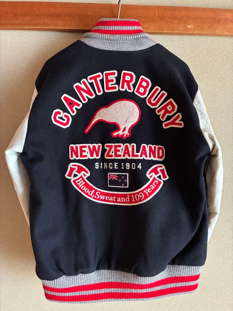 美品】カンタベリー スタジャン 袖レザー Lサイズ ビックロゴ - メルカリ