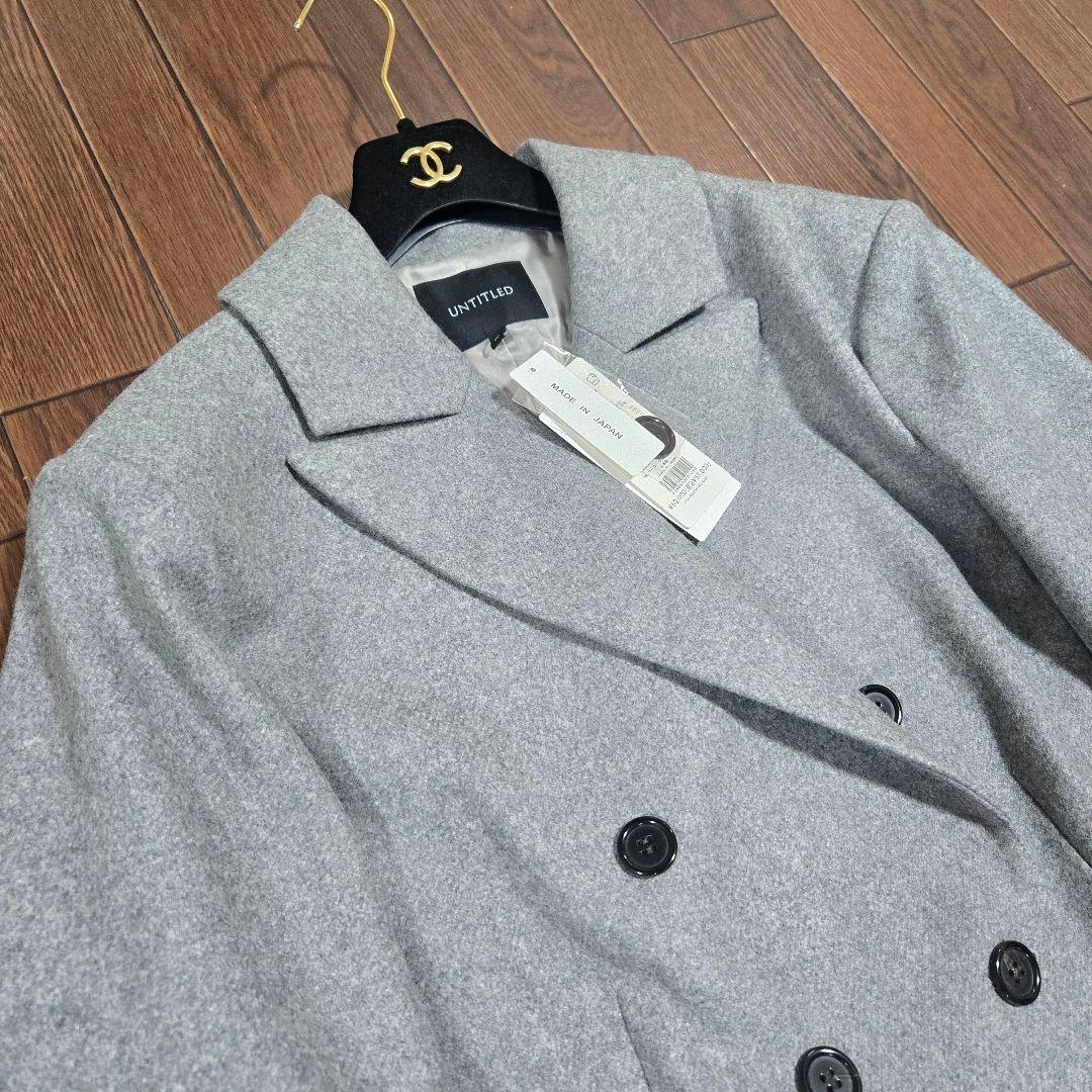 未使用◇アンタイトル 2024aw 大きいサイズ メルトン ピーコート 42