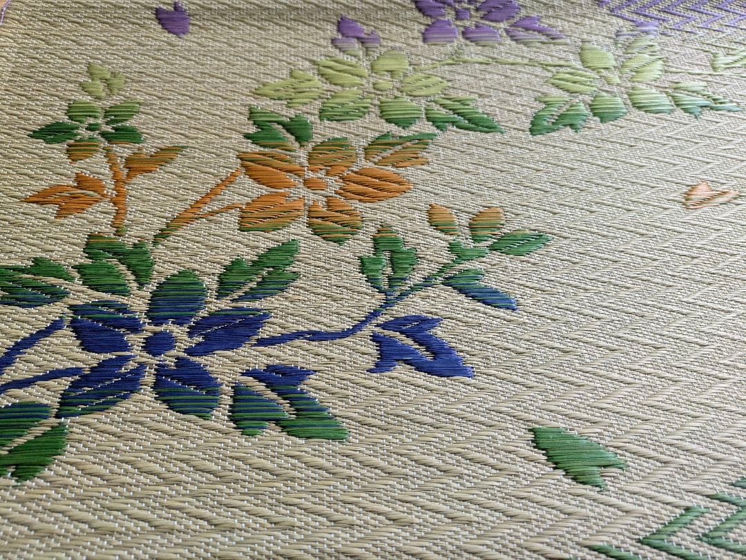 い草ラグ 花ござ 10帖 約435×352cm 夏用 和室用