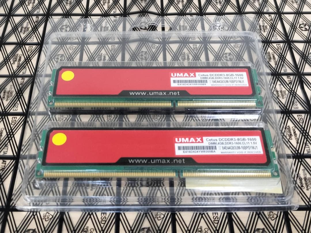 UMAX デスクトップ用メモリ DDR3-1600MHz 8GB（4GB 2枚） - メルカリ