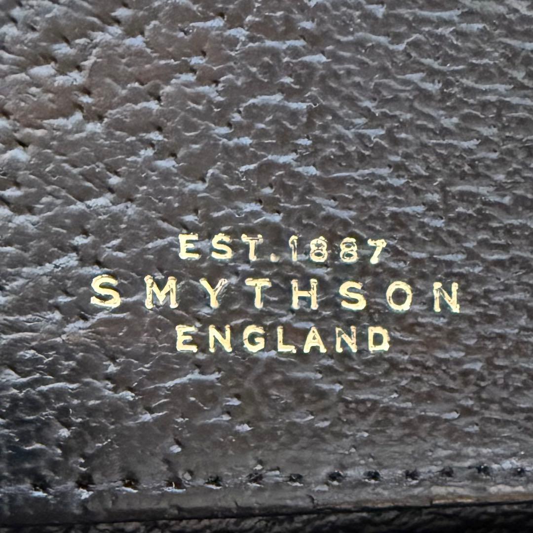 SMYTHSON ブラック レザー ドキュメントフォルダー