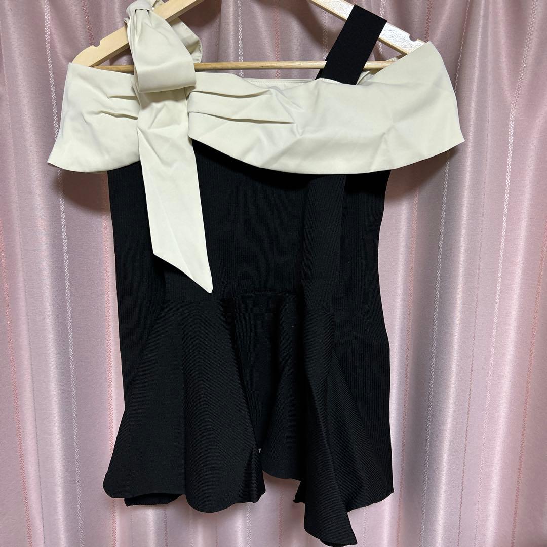 Rirandture オフショルリボンドッキングニット WEB LIMITED]オフショルリボンドッキングニット | ニット | Rirandture