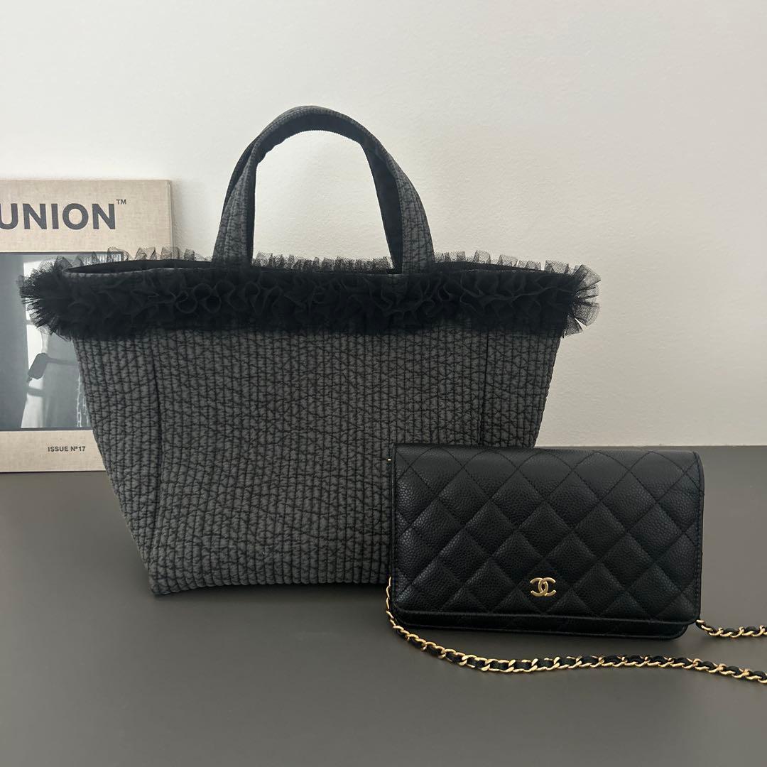 ゆぴ様♡チュールリボンパール付きヌビバッグ ゆぴ様♡チュールリボンパール付きヌビバッグ ゆぴ様♡チュールリボン