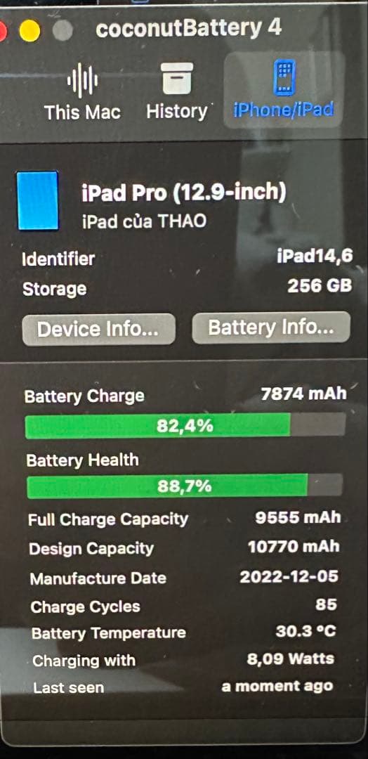 Ipad Pro12.9第6世代 2022 256GB WF+Cellular