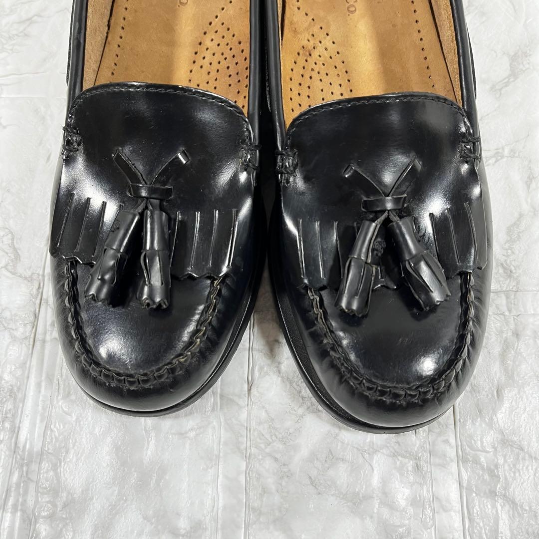 【美品】G.H.BASS タッセルローファー　フリンジ　ブラック　US5.5