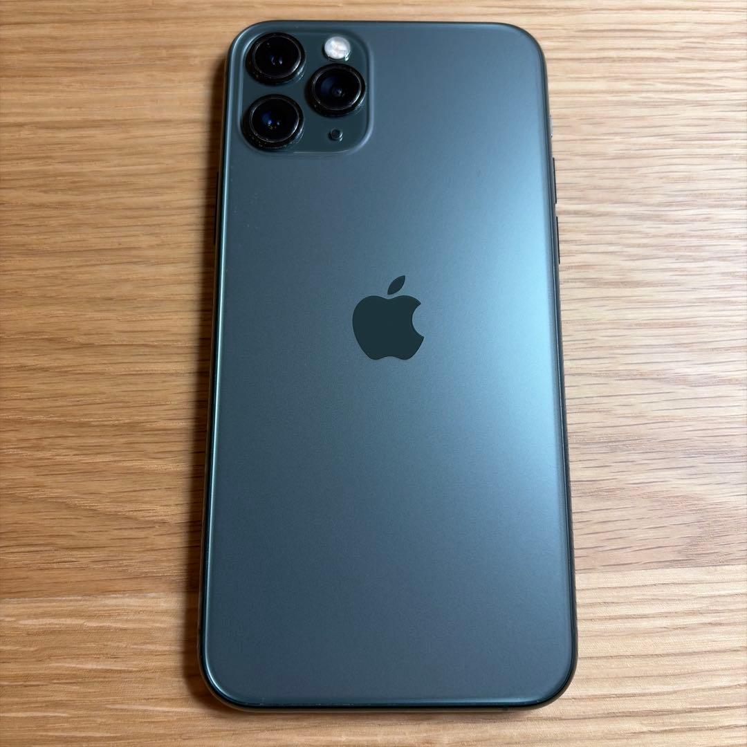 iPhone11pro ミッドナイトグリーン 256GB 画面ひび割れあり - メルカリ