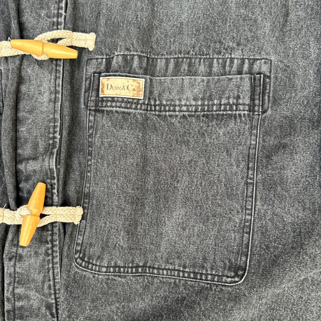 90s ダッフルコート ブラックデニム \"Denim&CO\" アメカジ