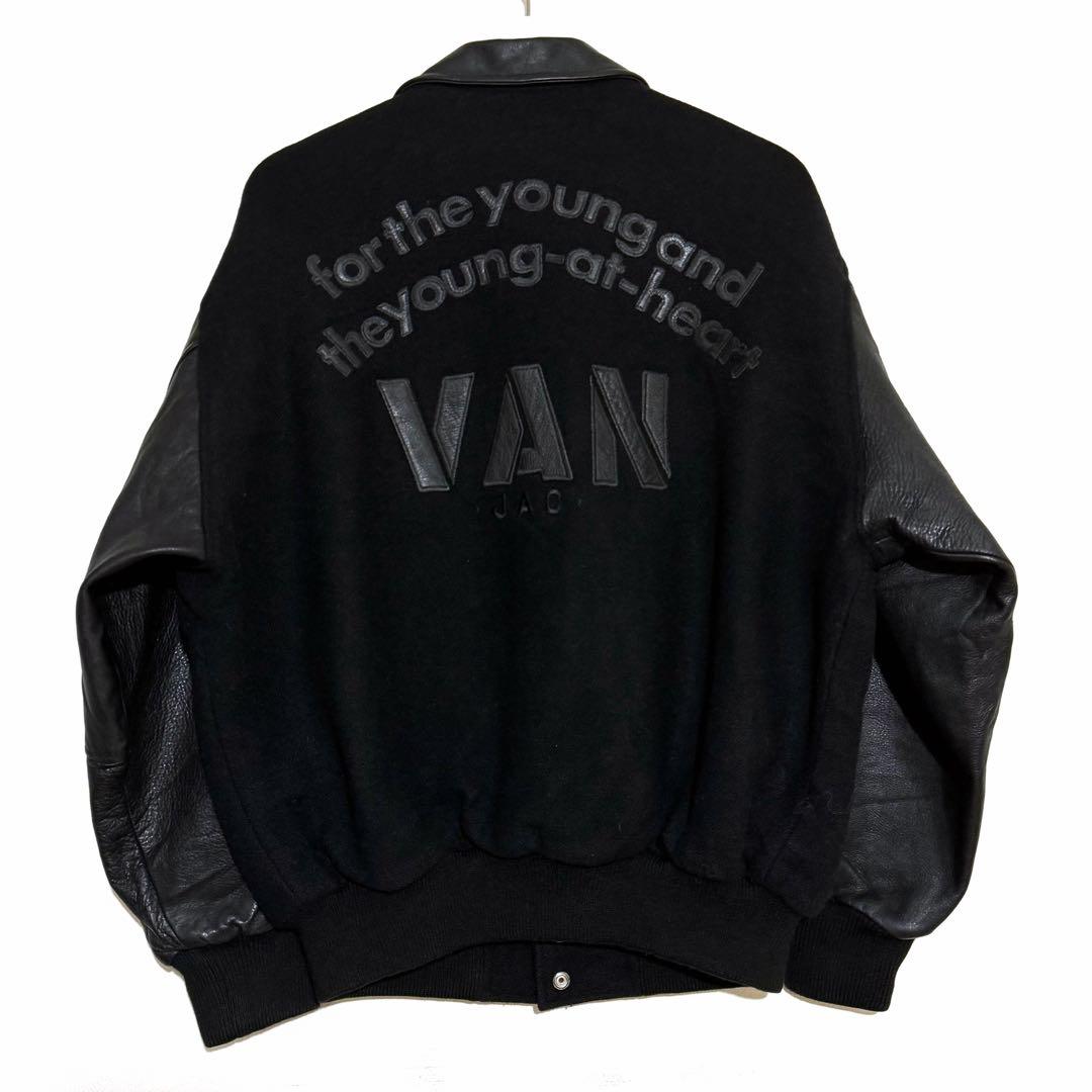 VAN JACKET スタジャン アーチロゴ アワードジャケット レザー 古着