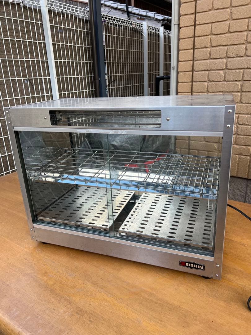 EISHIN ホットショーケース 温蔵庫 ステンレス製 ガラス引き戸